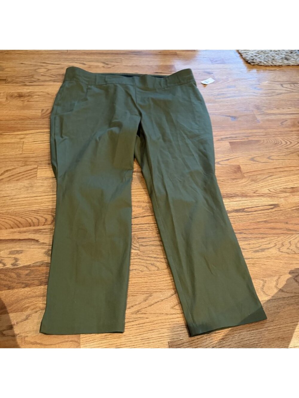 OLD NAVY WOMENS ARMY GREEN PULL ON PANTS NEW 22 PLUS LONG